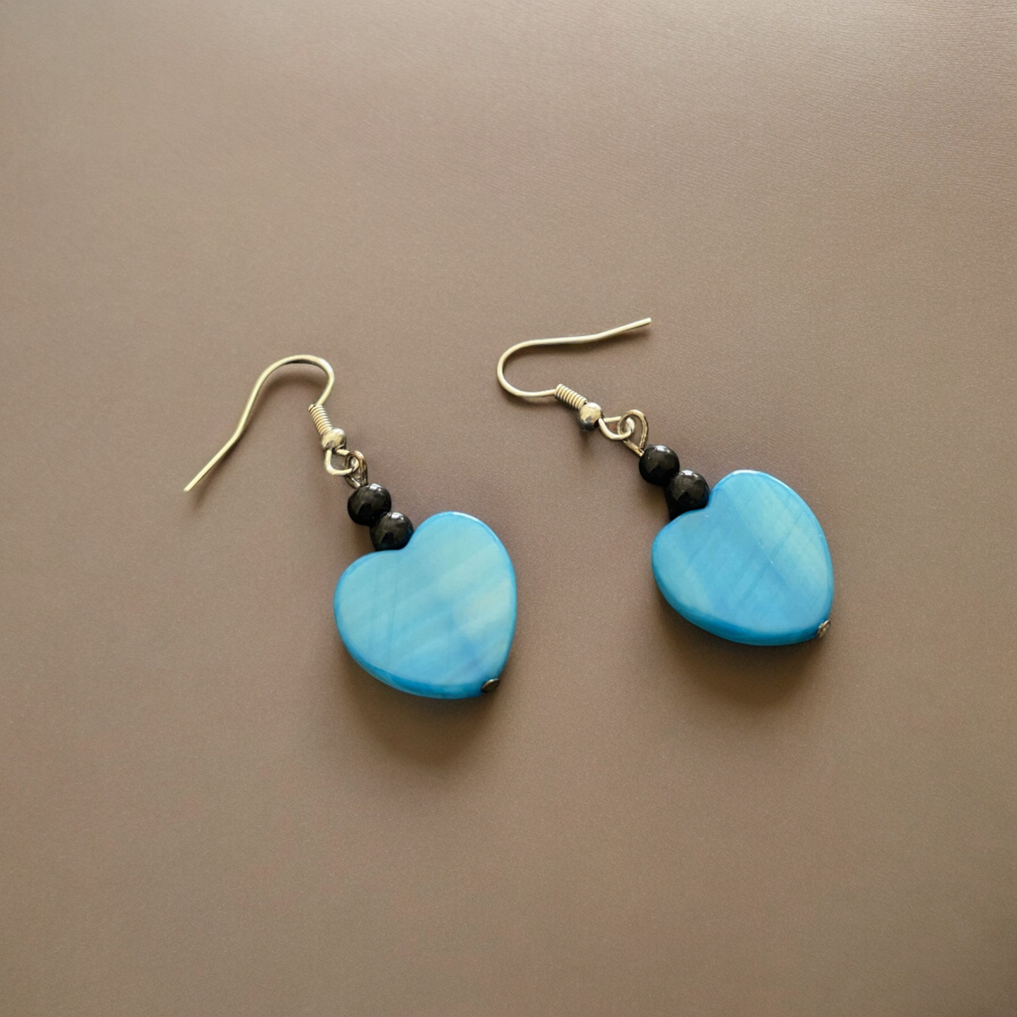 Blue Heart Earrings