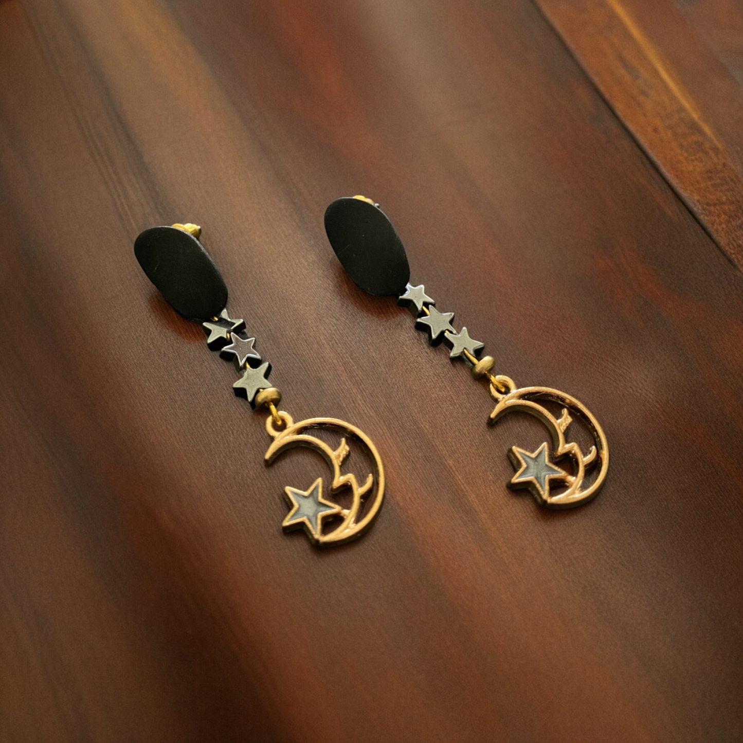 Black Moon Earrings