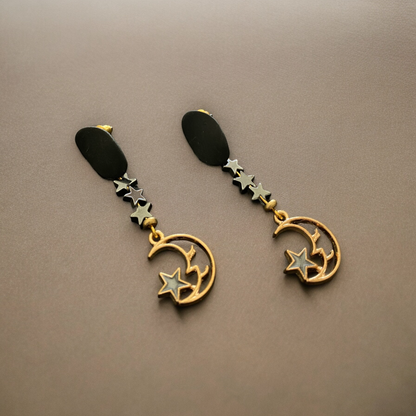 Black Moon Earrings