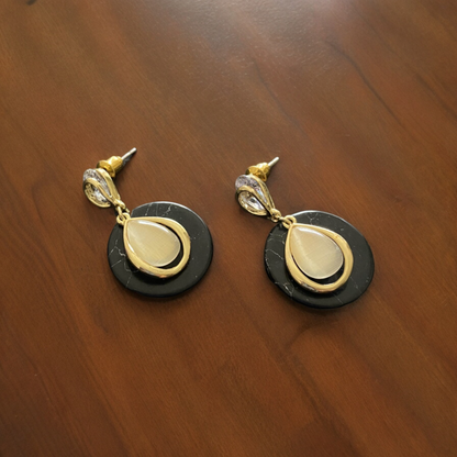 Black Tear Earrings