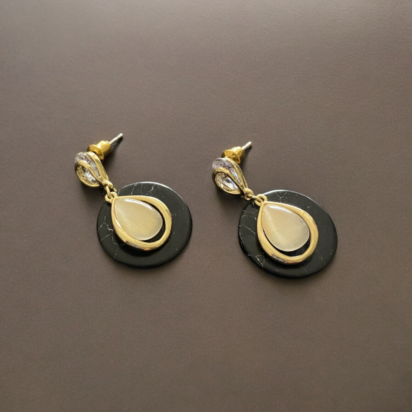 Black Tear Earrings