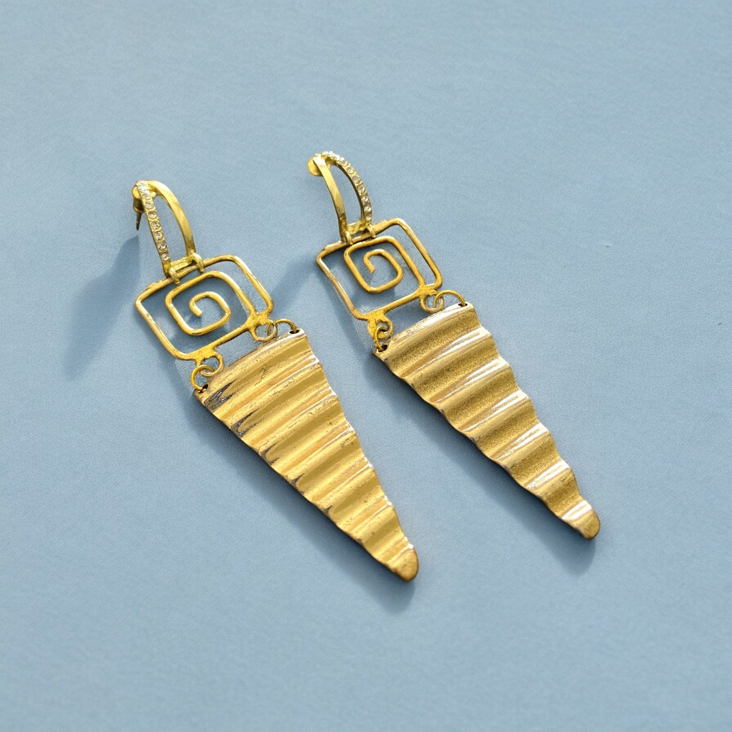 Gilded Geometric Elegance Earrings