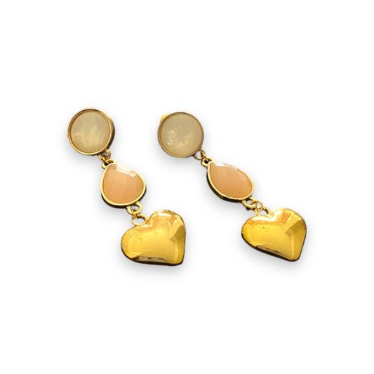 Gold Heart Earrings