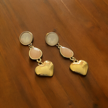 Gold Heart Earrings