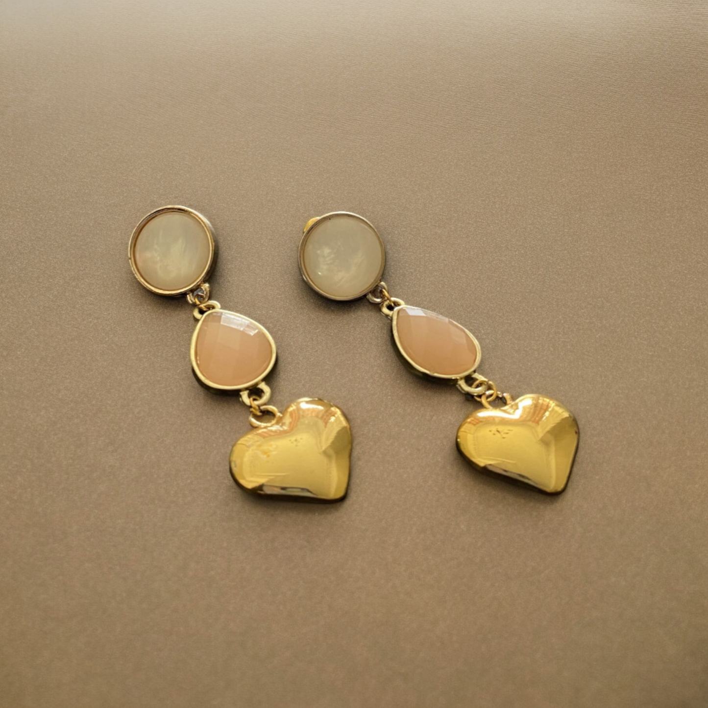 Gold Heart Earrings